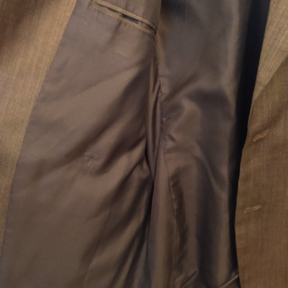 Vintage Stone Gray Men's Jacket/Blazer/Coat - Custom Made, 100% Wool, Retro Fit - Picture 10 of 14